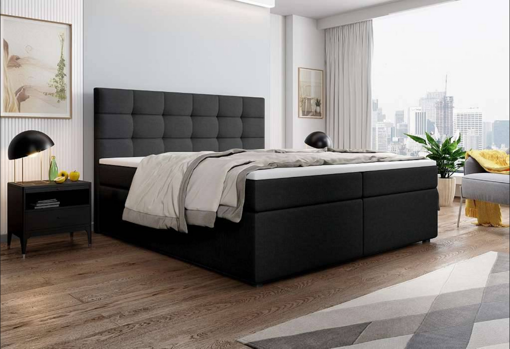 Palma box spring bed with storage space. Available in 7 sizes!