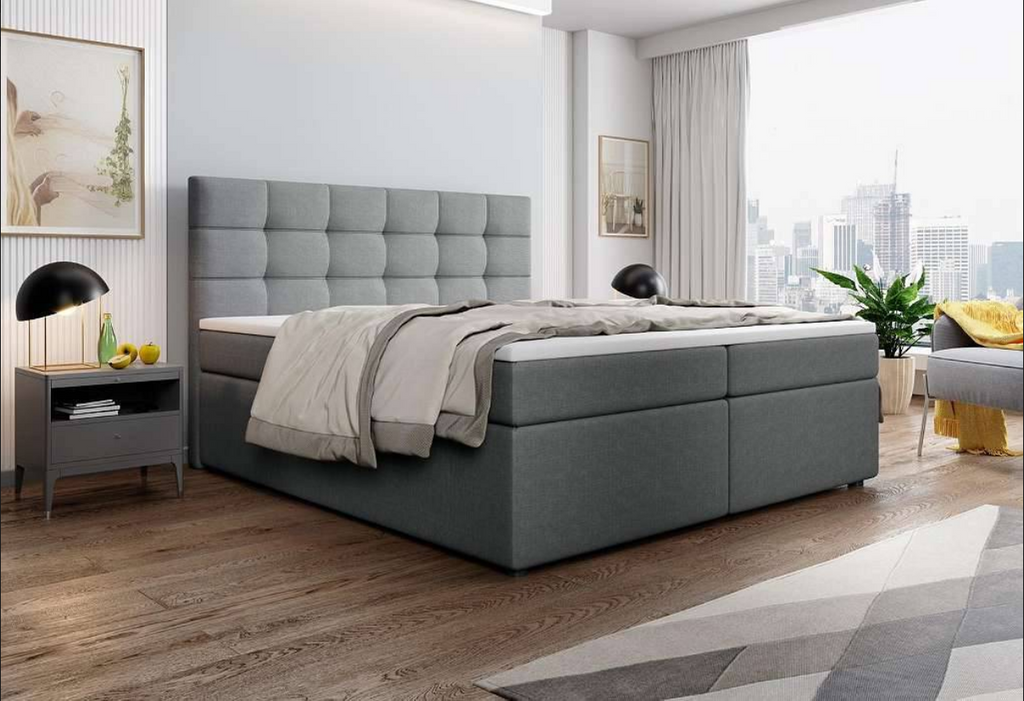 Palma box spring bed with storage space. Available in 7 sizes!