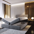 Palma box spring bed with storage space. Available in 7 sizes!
