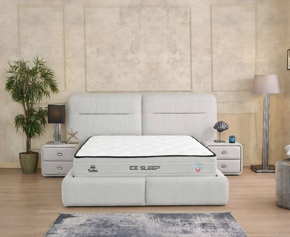 Ice sleep box spring bed with 2 nightstands!
